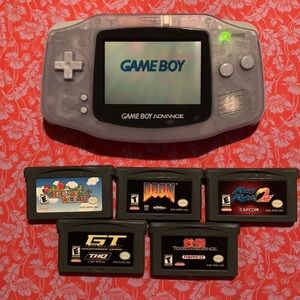 Nintendo Gameboy Advance System with 5 Games-Used